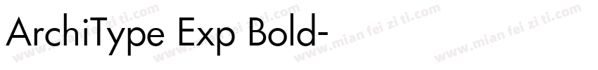 ArchiType Exp Bold字体转换